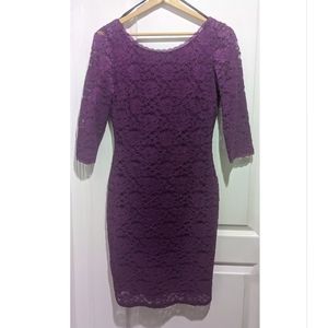 Laundry by Shelli Segal | Purple Lace Dress